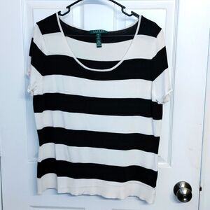 Black and white Lauren top